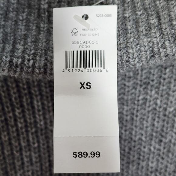 Banana Republic Gray Cowl Neck Tunic Sweater New With Tag XS - Picture 3 of 7
